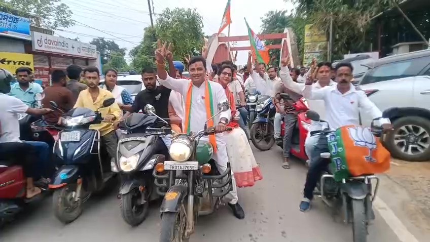ধর্মনগর ও তিন রাজ্যে বিজেপির বিরাট জ